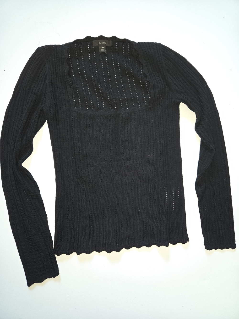 J. Crew Cream Ribbed Square-Neck Sweater - Picture 3 of 4